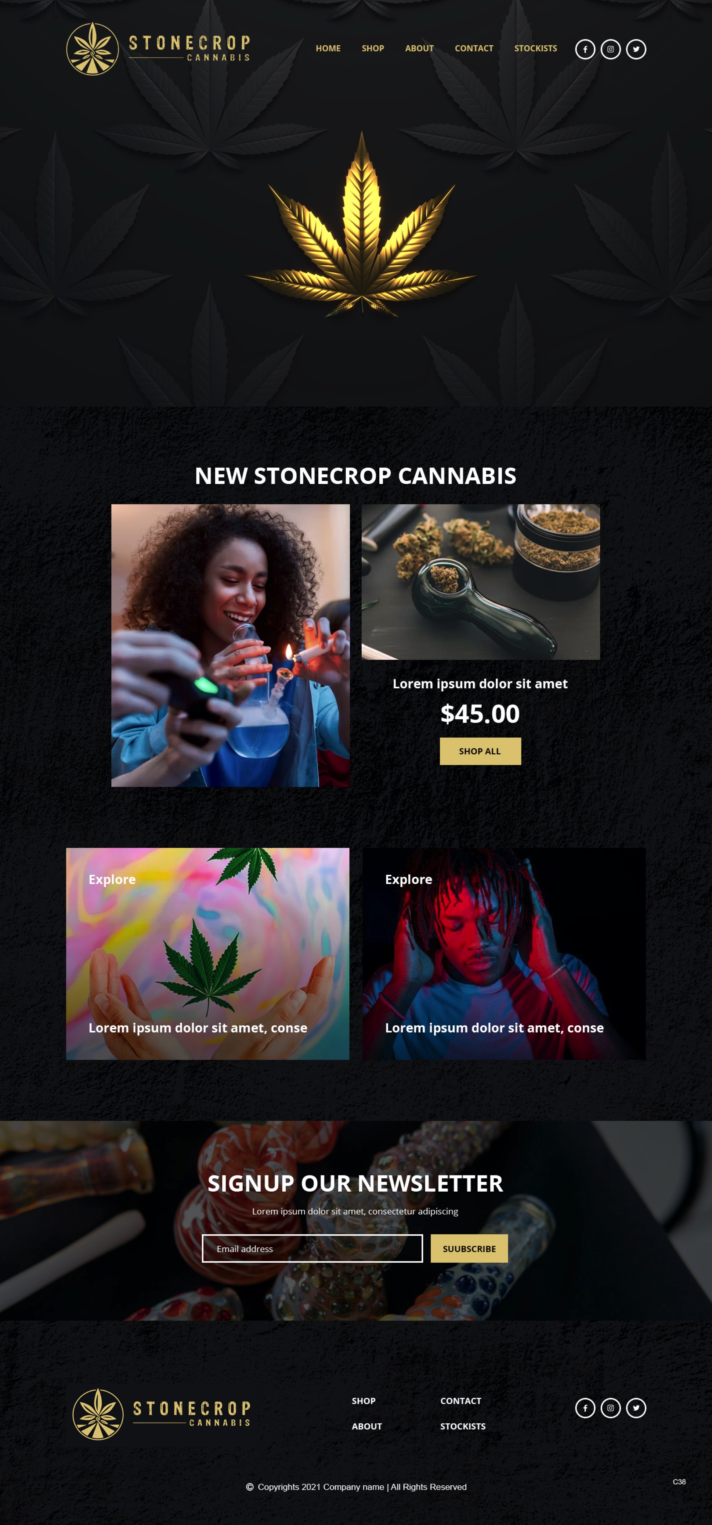 Diseño Web por pb para Stonecrop Cannabis | Diseño #27816460