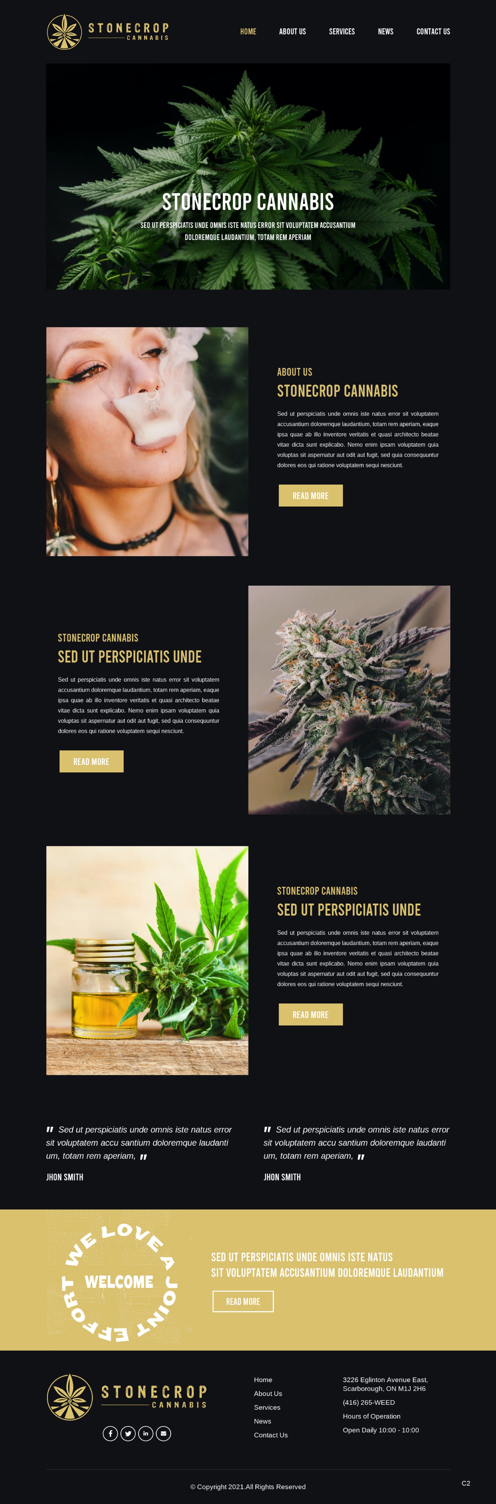 Web Design by pb for Stonecrop Cannabis | Design #27816461