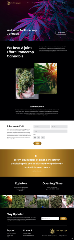 Web Design by pb for Stonecrop Cannabis | Design: #27816465