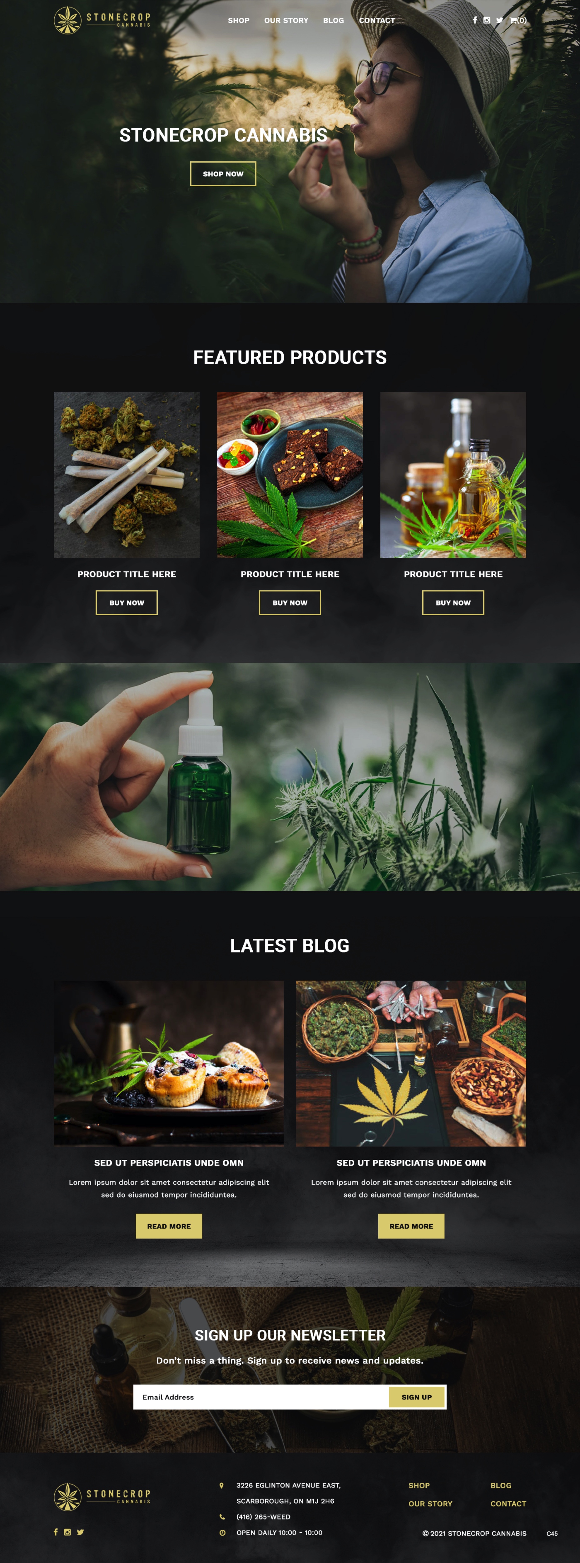 Web Design by pb for Stonecrop Cannabis | Design #27816466