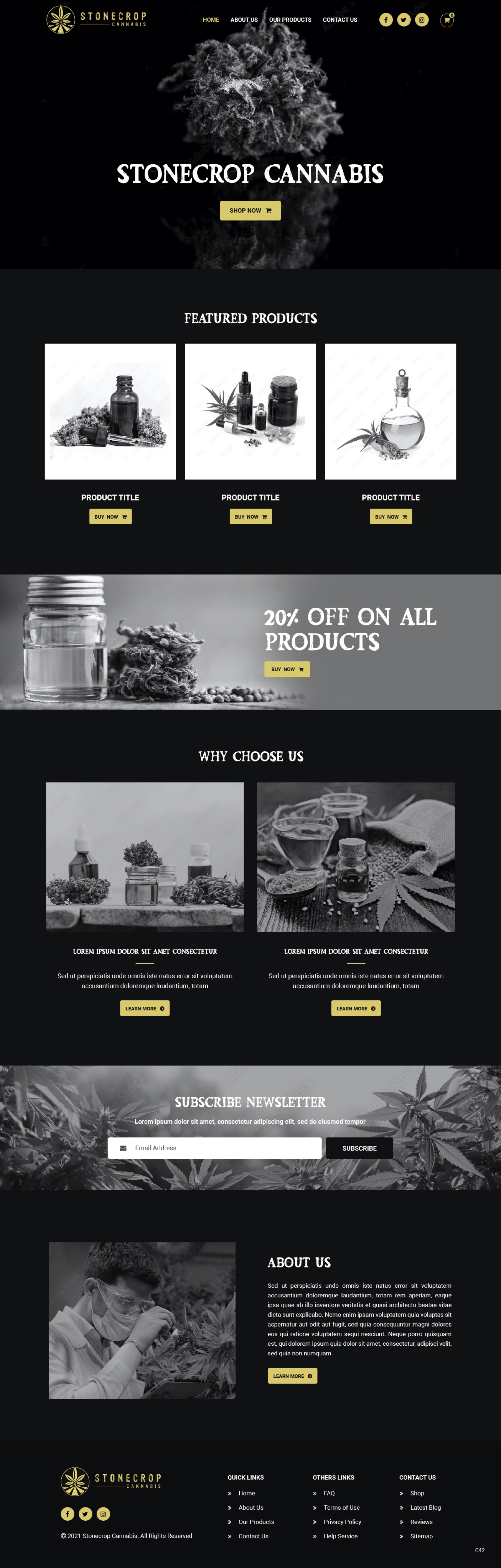 Web-Design von pb für Stonecrop Cannabis | Design #27816467