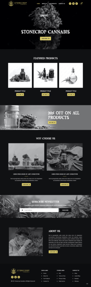 Web Design by pb for Stonecrop Cannabis | Design: #27816467