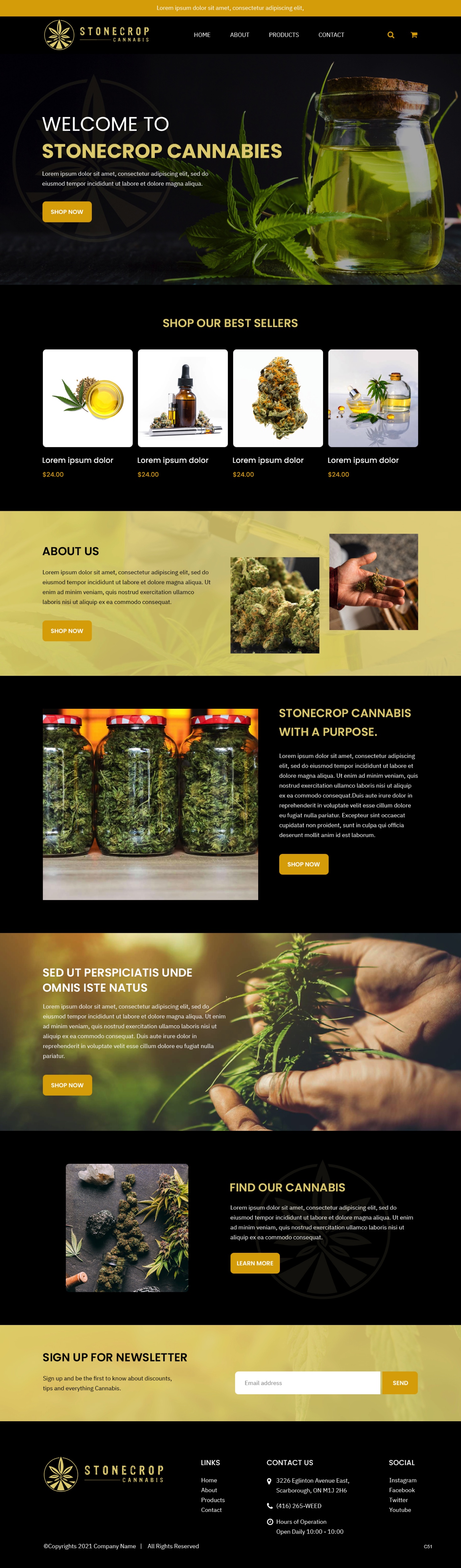 Web Design by pb for Stonecrop Cannabis | Design #27816470