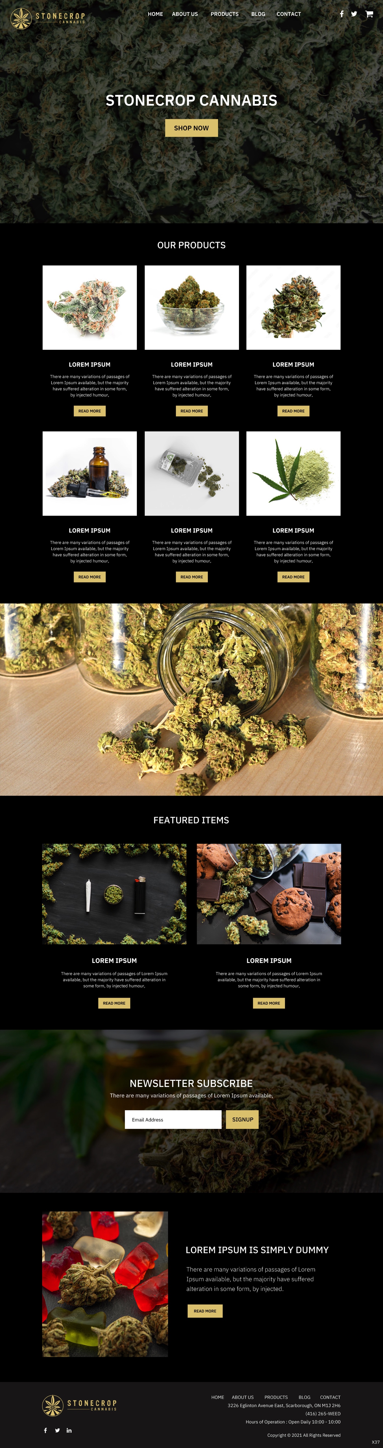 Web-Design von pb für Stonecrop Cannabis | Design #27816471