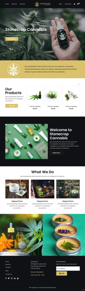 Web Design by pb for Stonecrop Cannabis | Design: #27821801
