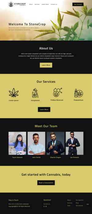Web Design by pb for Stonecrop Cannabis | Design: #27826405