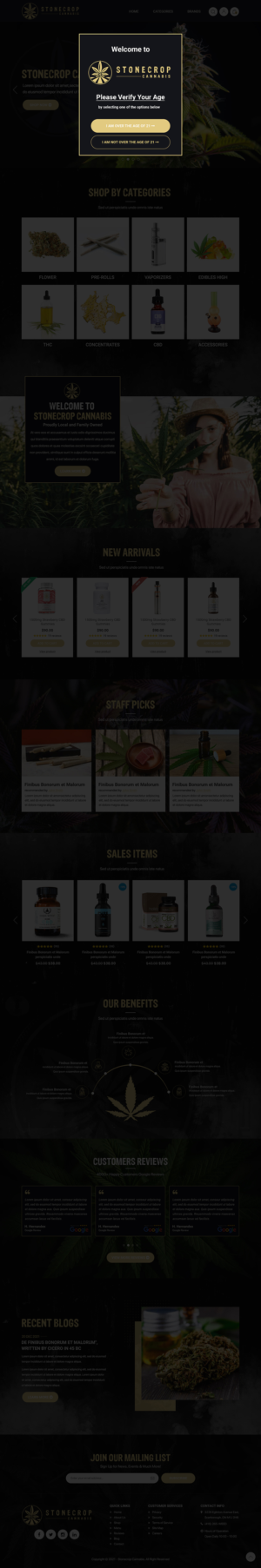 Web Design by Titan Eagle for Stonecrop Cannabis | Design: #27838942