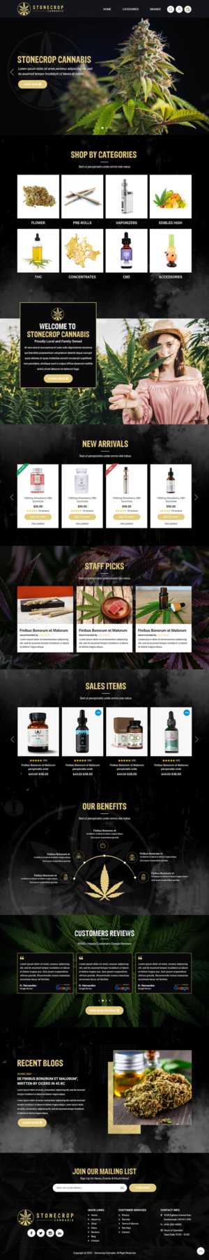 Web-Design von Titan Eagle für Stonecrop Cannabis | Design: #27838943