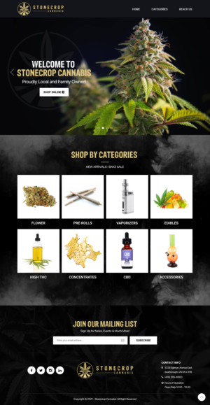 Web-Design von Titan Eagle für Stonecrop Cannabis | Design: #27883055