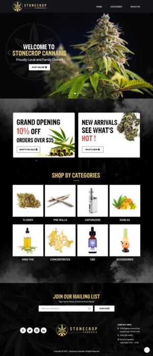 Web Design by Titan Eagle for Stonecrop Cannabis | Design: #27922350