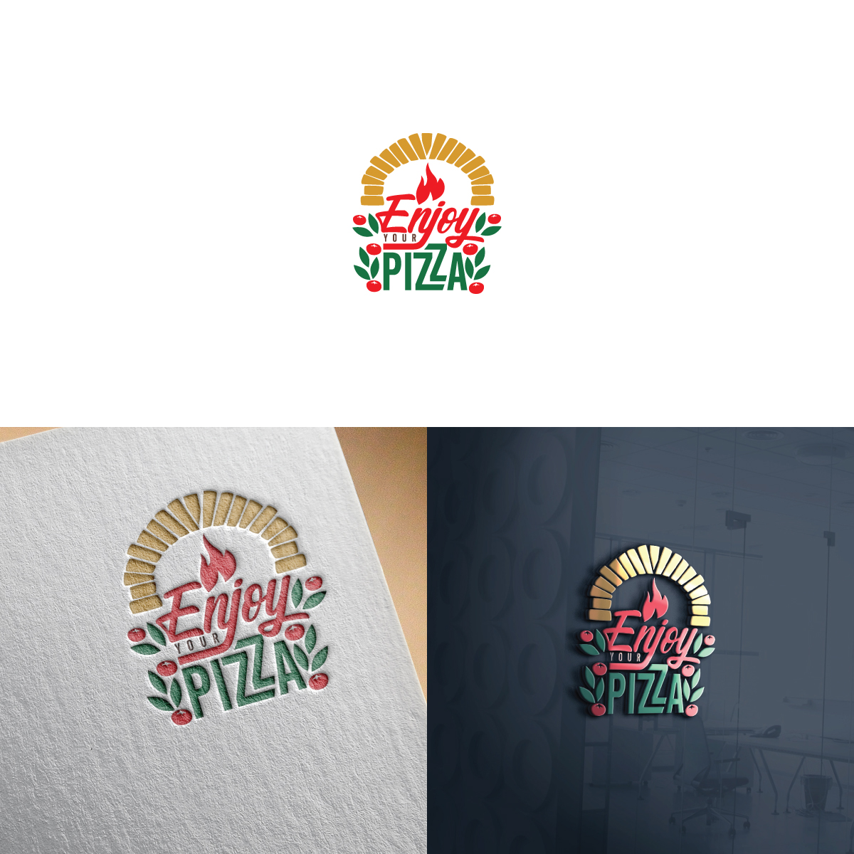 Logo Design by Magic of Art for Enjoy your Pizza  | Design #27836852