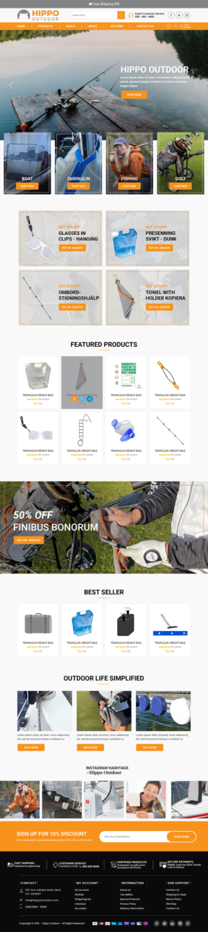 Website Hippo Outdoor | Web-Design von Titan Eagle