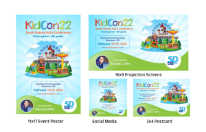 KidCon 22: "Wonderland" - conference event for children ages K-6th grade | Graphic Design by KreativeMadz