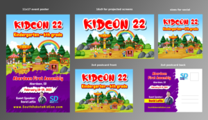 KidCon 22: "Wonderland" - conference event for children ages K-6th grade | Graphic Design by ecorokerz