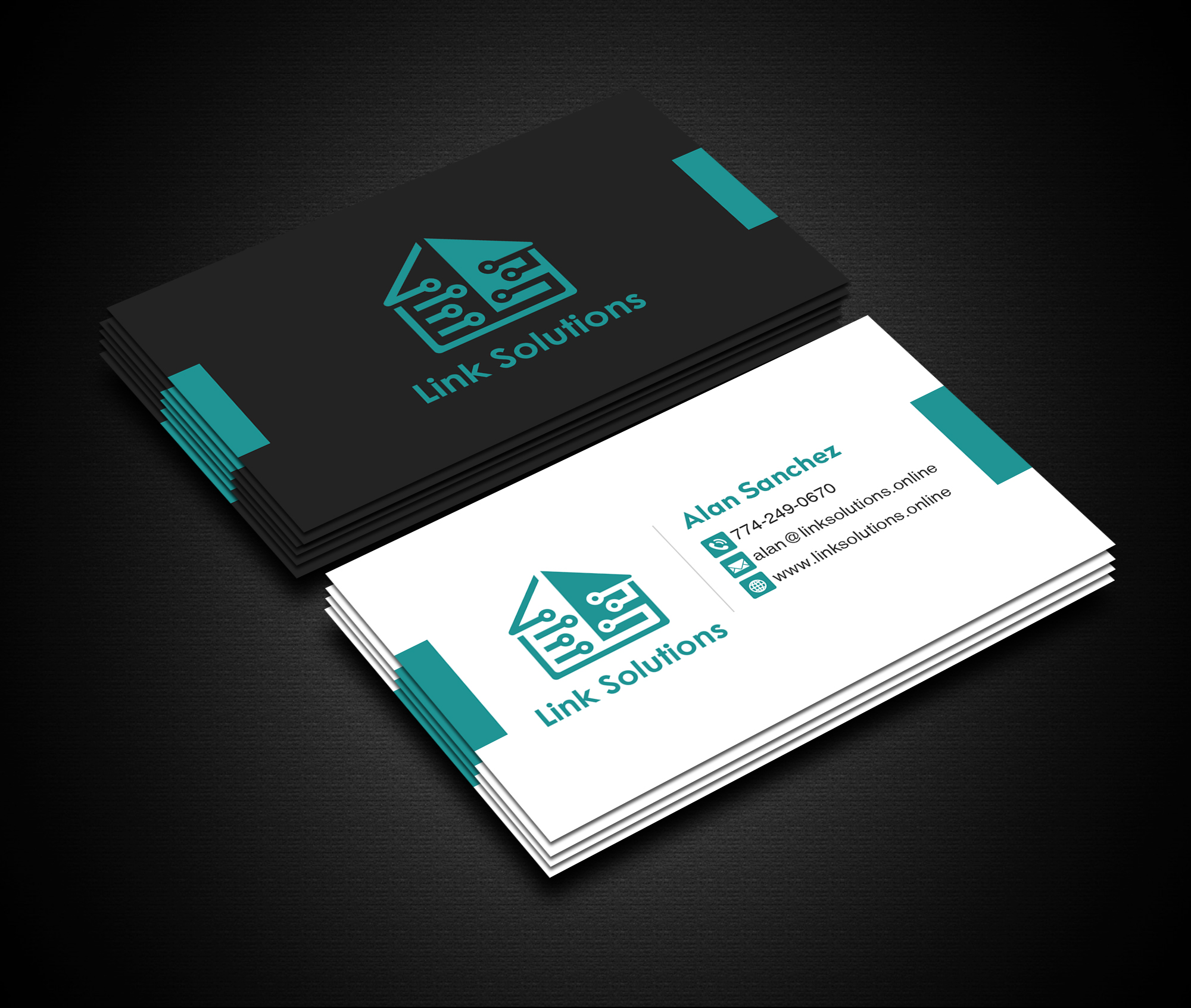 Visitenkarten-Design von Creations Box 2015 für Link Solutions  | Design #27822205