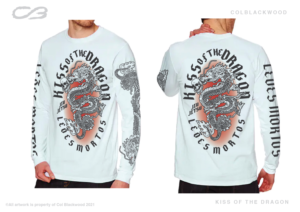 Jiu Jitsu inspired streetwear brand... Kiss of the Dragon | Diseño de Camiseta por Col 3