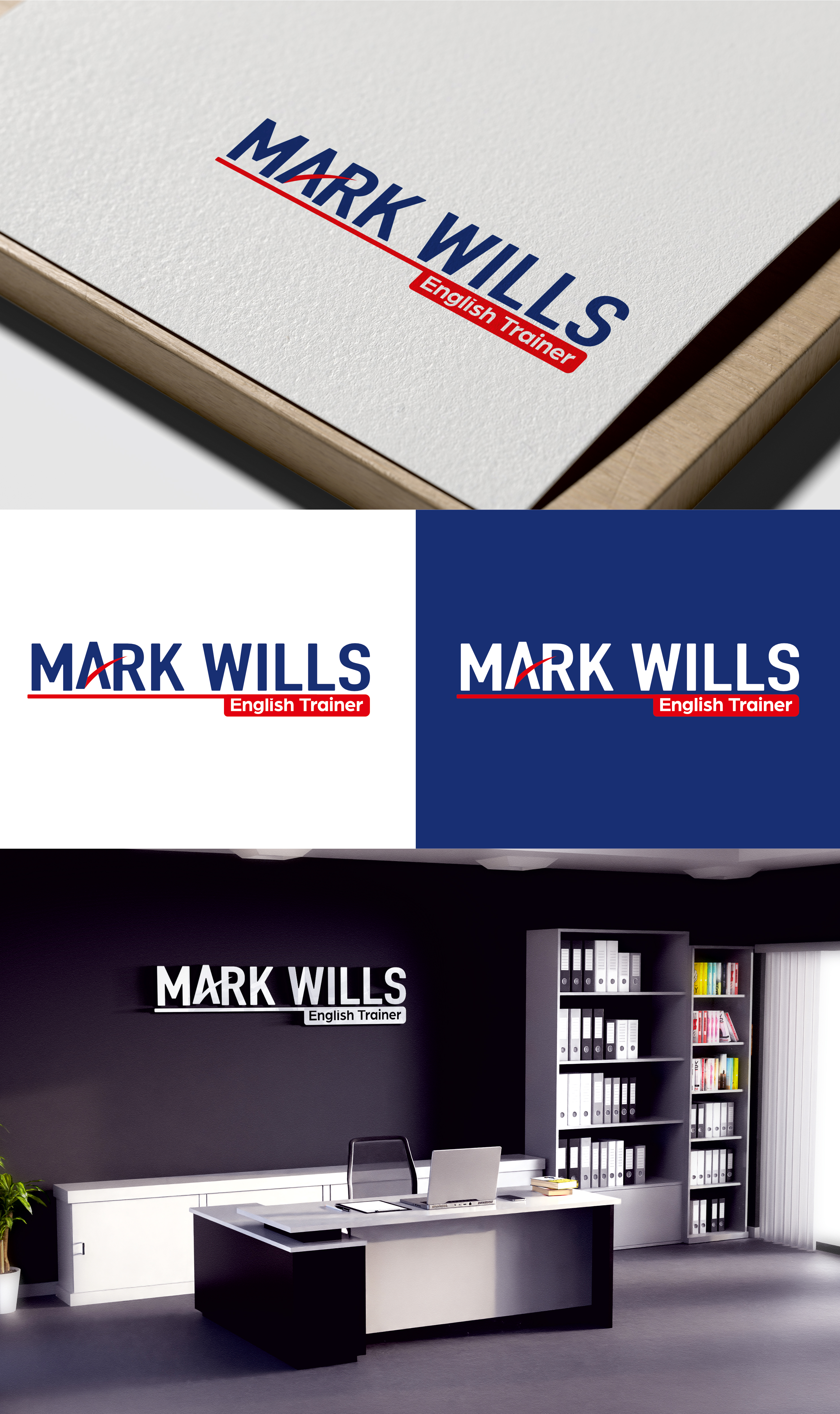 Diseño de Logo por 4AD para Mark Wills - English Trainer  | Diseño #27819659