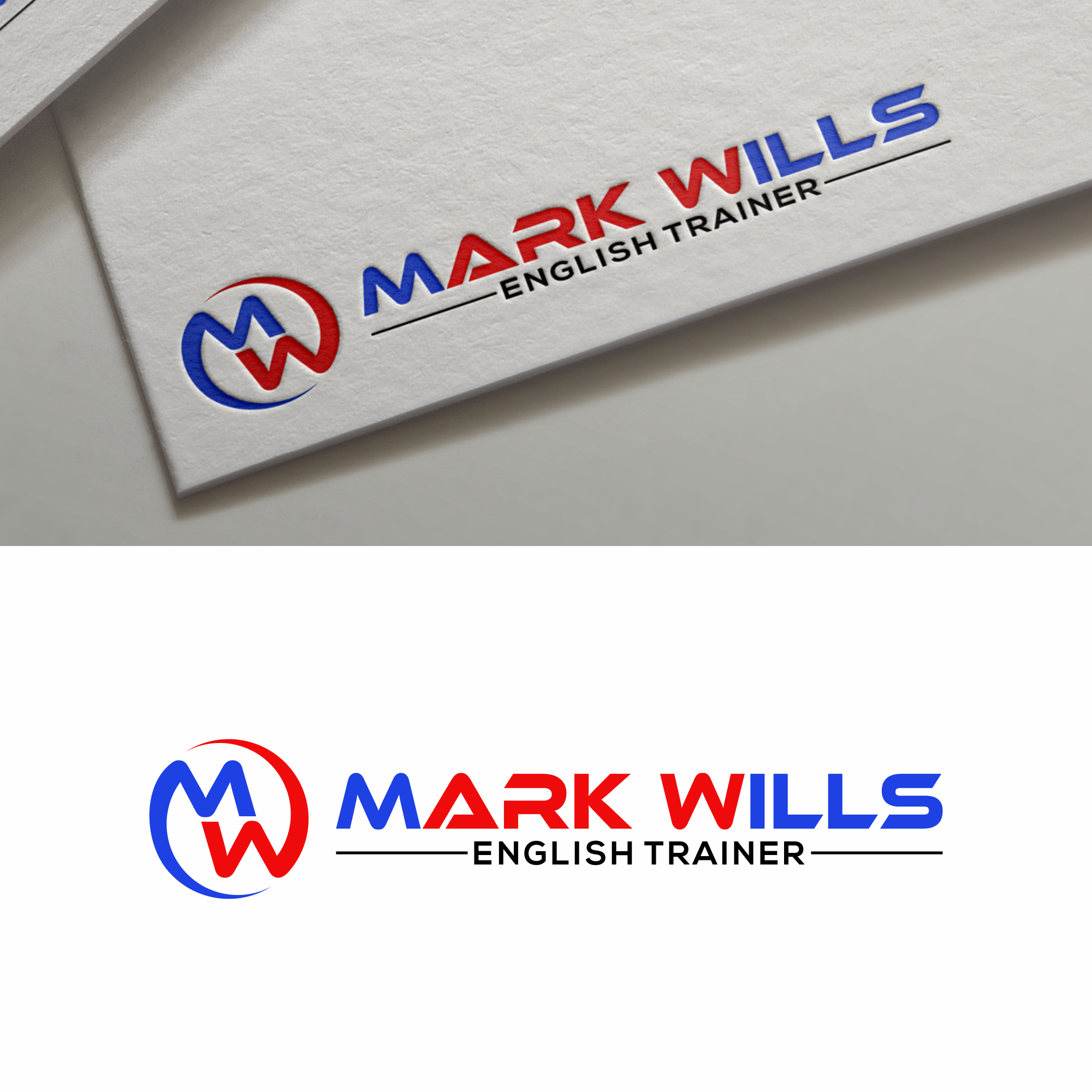 Logo Design by Veronica 10 for Mark Wills - English Trainer  | Design: #27819633