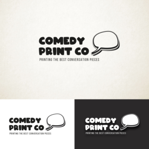Comedy Print Co, Printing the best conversation pieces | Logo Design by evieplusdesign