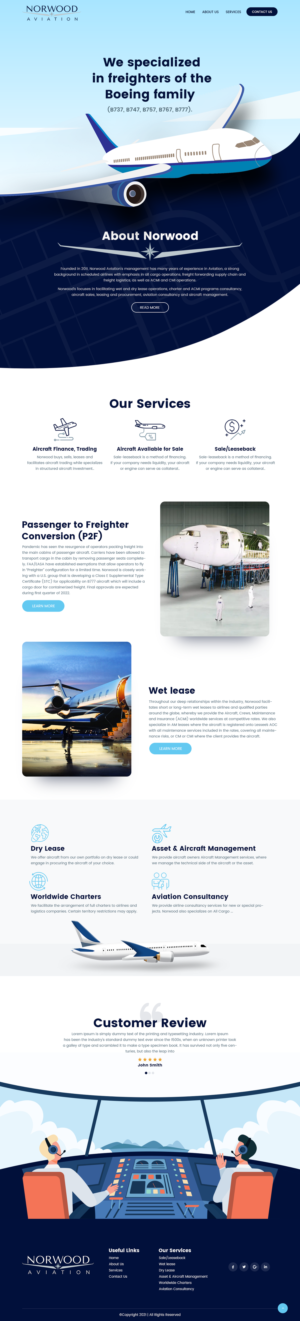 Norwood Aviation website | Web Design par nzdesigners