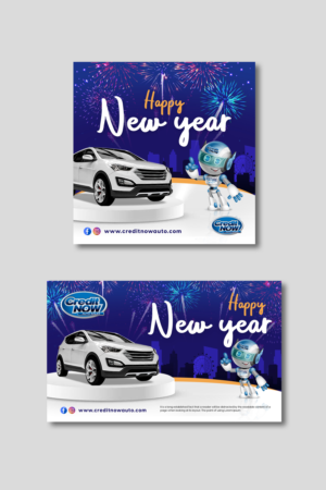New year 2022 Facebook post and TV | Diseño Gráfico por ZeneFashions