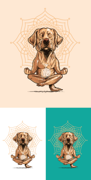 Seeking 2D/3D image of a spiritual dog for coffee company | Graphic Design by ally designs