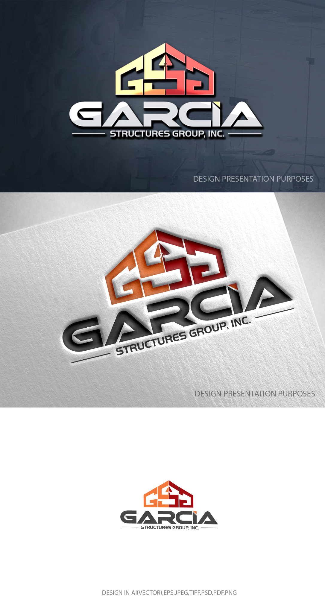 Logo-Design von zebronicgraphic für garcia structures group, inc. | Design #27840439