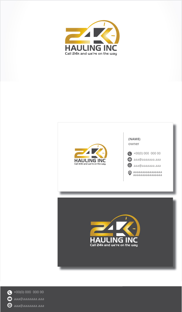 Logo Design by zebronicgraphic for 24k Hauling Inc | Design #27841008