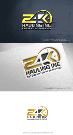 Diseño de Logo por zebronicgraphic para 24k Hauling Inc | Diseño: #27841009