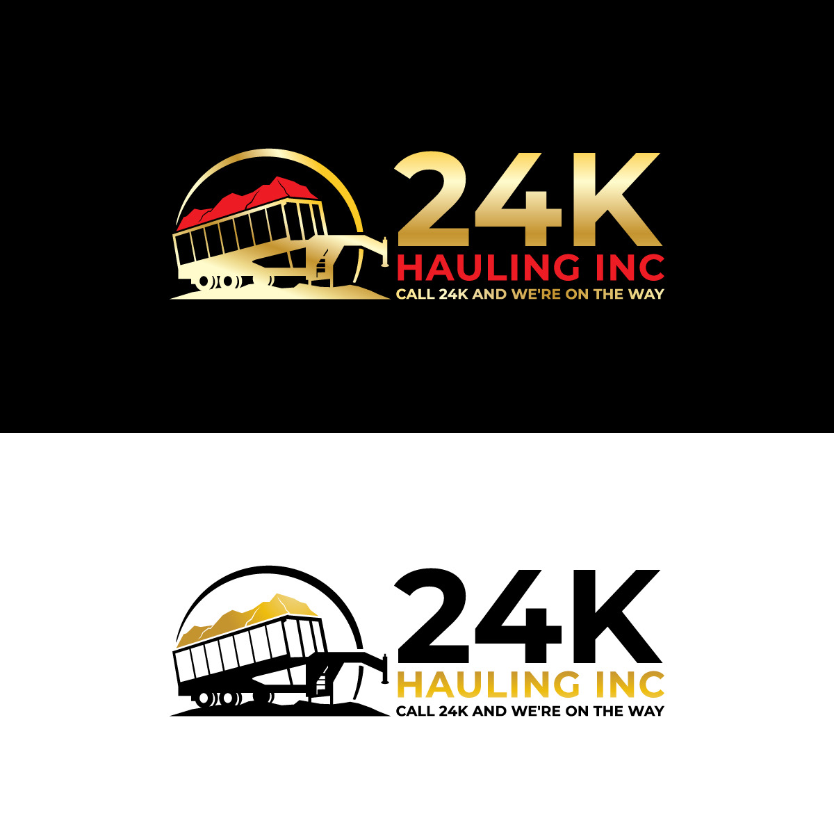 Logo Design by brand maker for 24k Hauling Inc | Design #27841769