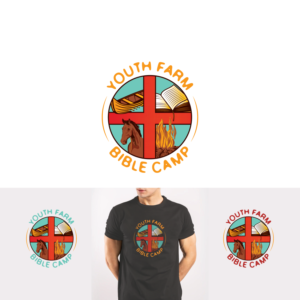 Retro logo update - crest with horses, canoe, fire, and scripture. | Grafik-Design von NightCrawler