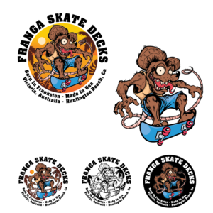 FRANGA SKATE DECKS - Born In Frankston - Made In USA | Logo Design by Gabriel T. Marques