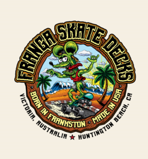 FRANGA SKATE DECKS - Born In Frankston - Made In USA | Logo Design by ally designs