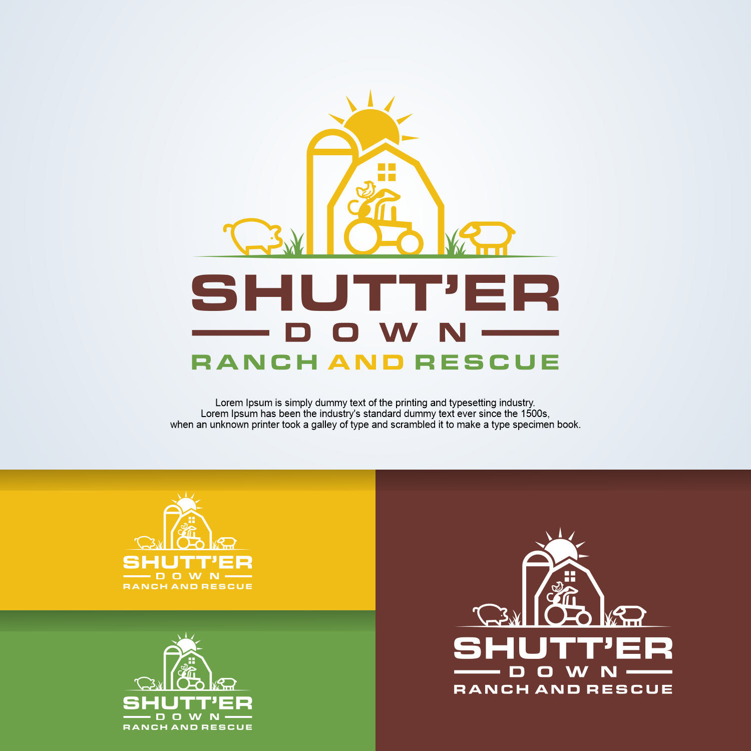 Logo Design by zilong graphic for Shutt’er Down Ranch and Rescue | Design #27849728