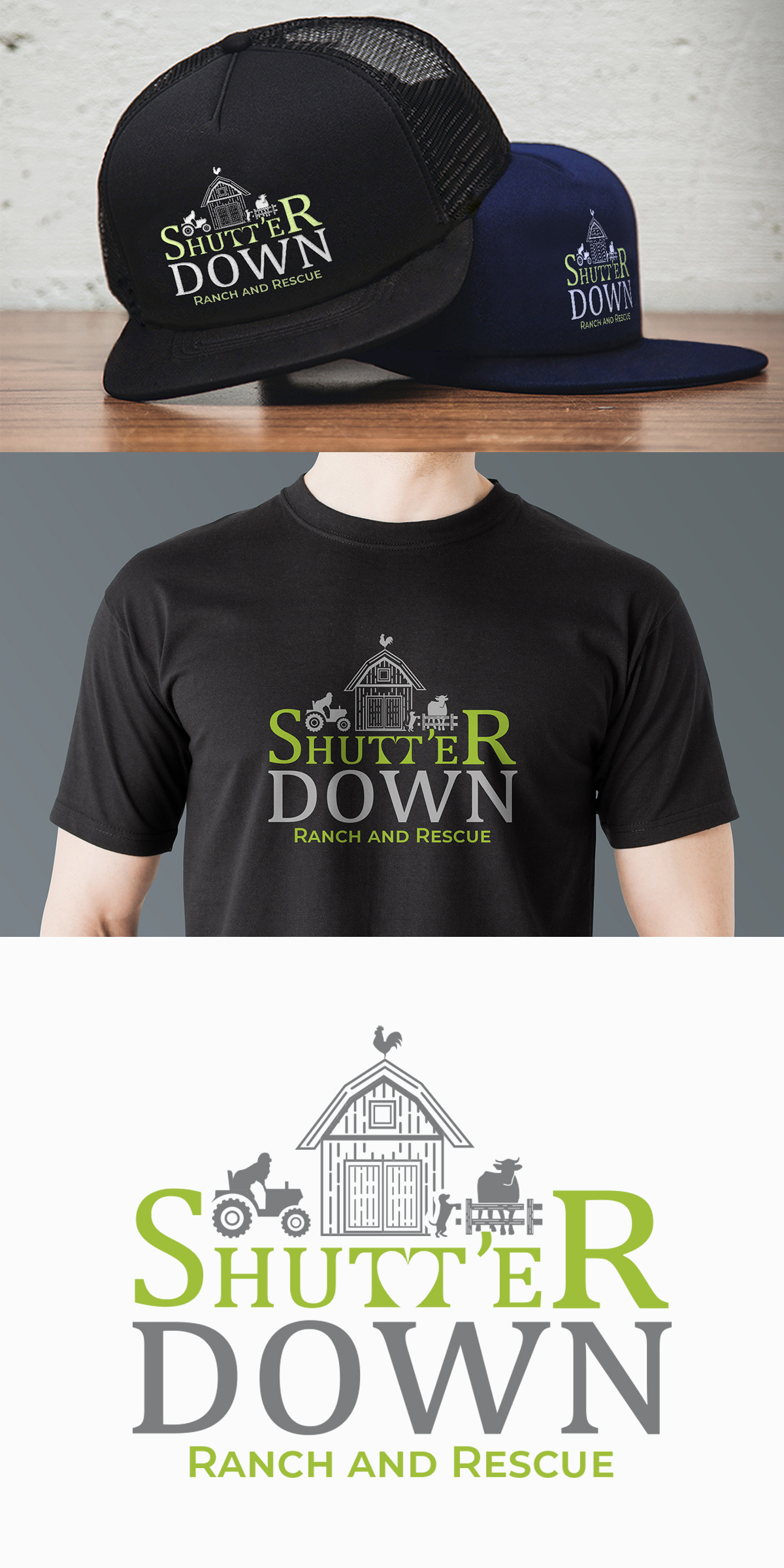 Logo Design by Aaaron for Shutt’er Down Ranch and Rescue | Design #27871319