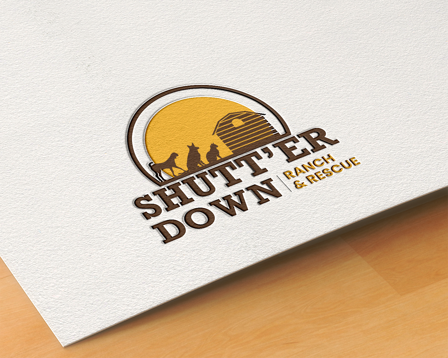 Logo Design by Deziners Zone for Shutt’er Down Ranch and Rescue | Design #27852501