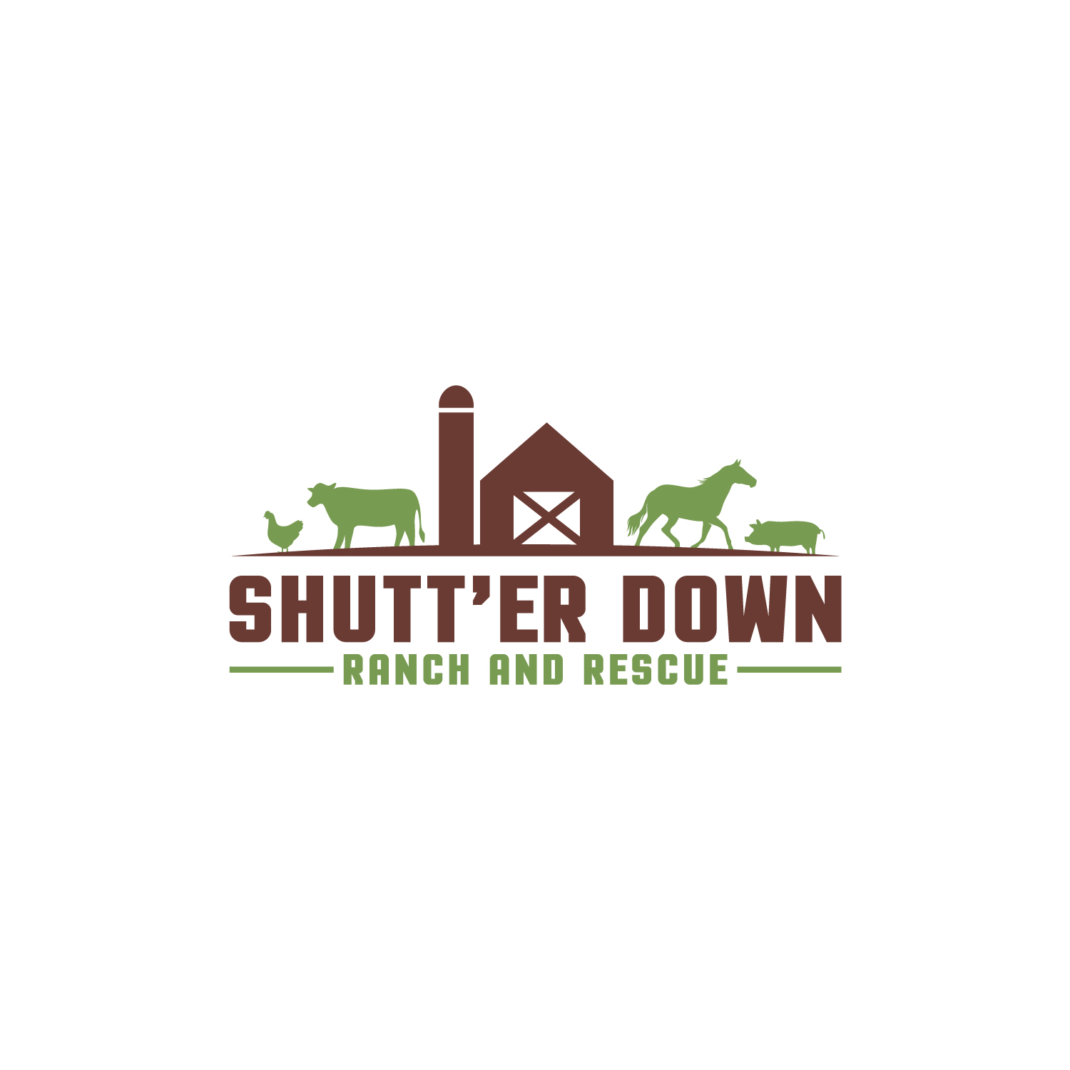 Logo-Design von LAXMI DESIGNHUB für Shutt’er Down Ranch and Rescue | Design #27850892