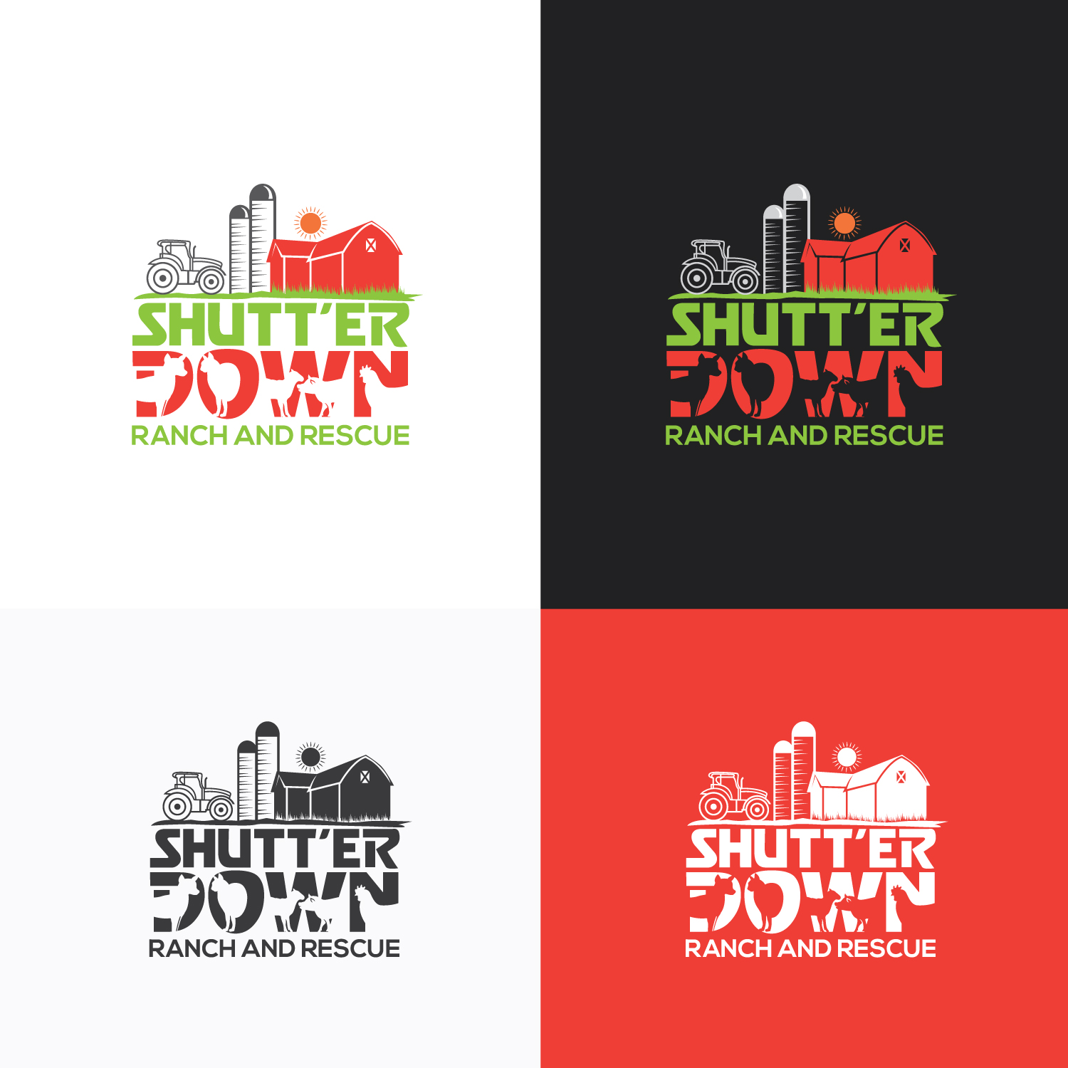 Logo Design by sankar999 for Shutt’er Down Ranch and Rescue | Design #27850660