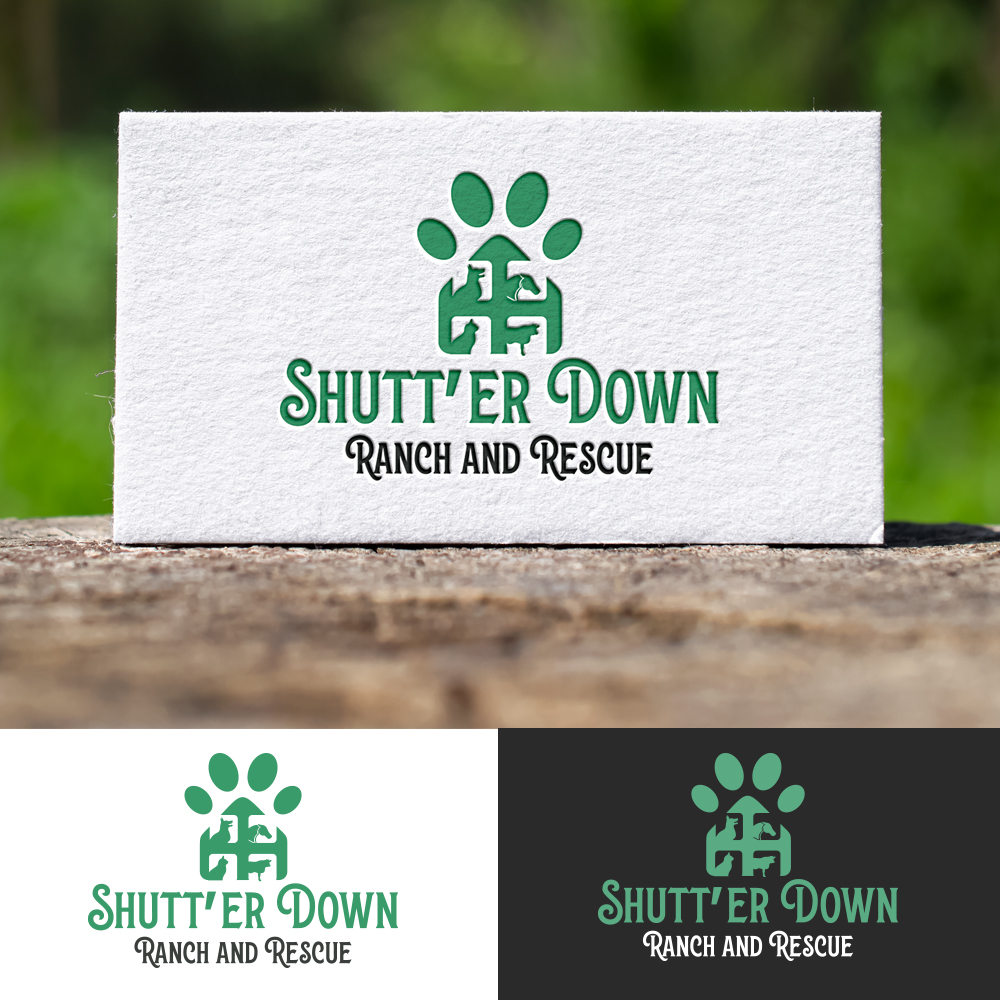 Logo Design by NZ Creatives for Shutt’er Down Ranch and Rescue | Design #27862981