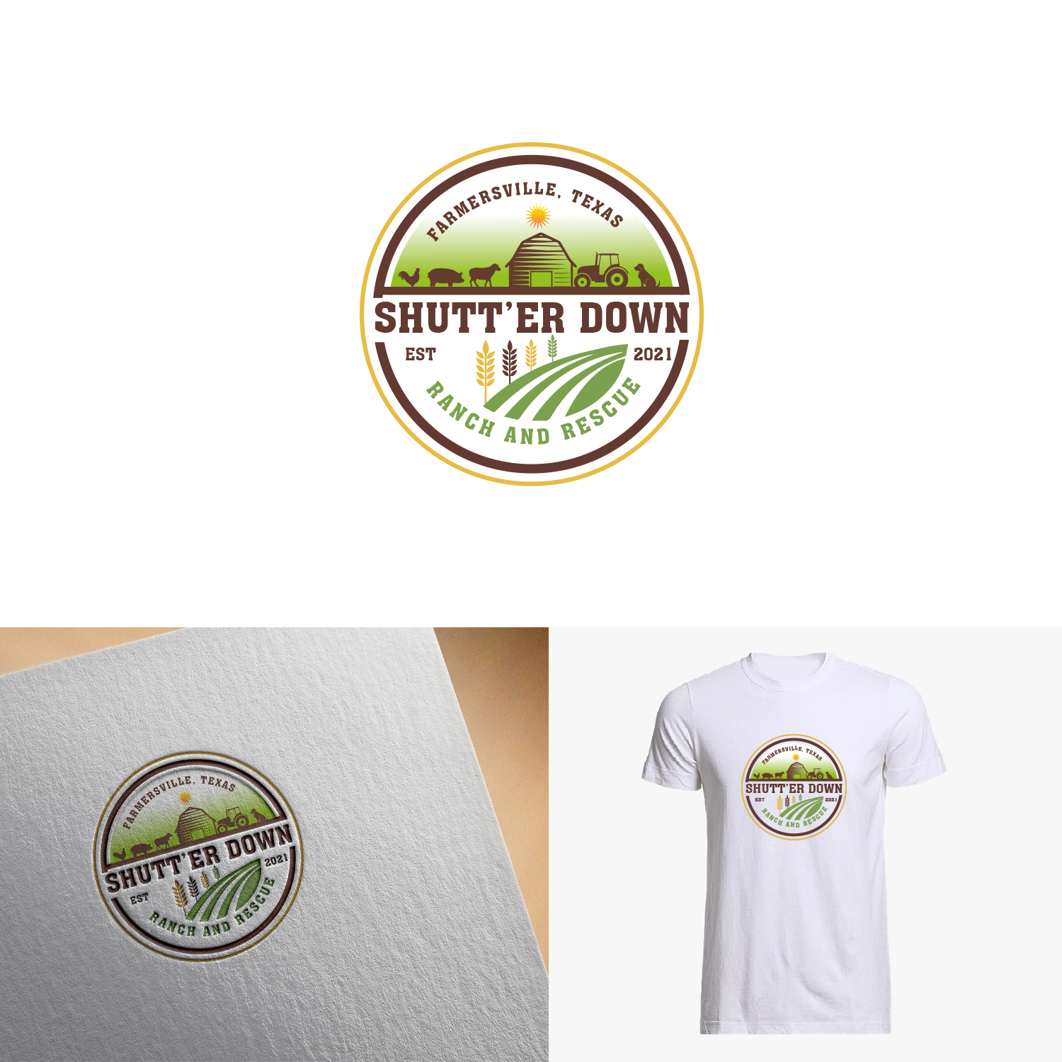 Logo Design by Maxo-Biz for Shutt’er Down Ranch and Rescue | Design #27851146