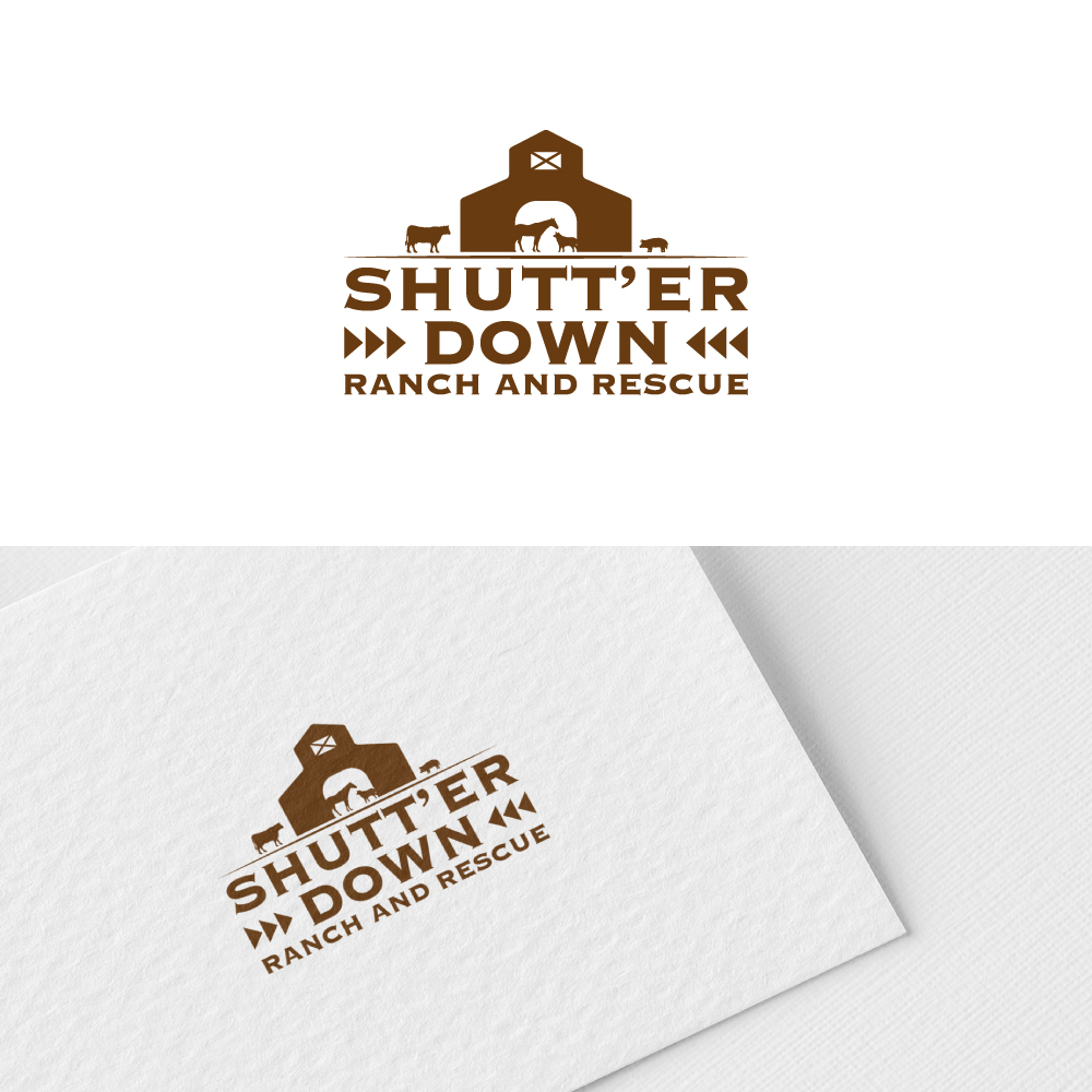 Logo Design by NOMLAS for Shutt’er Down Ranch and Rescue | Design #27869075