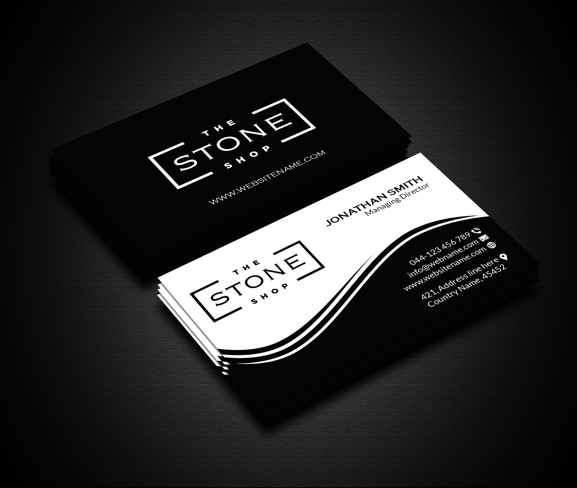 Business Card Design by Creations Box 2015 for The Stone Shop | Design #27851200