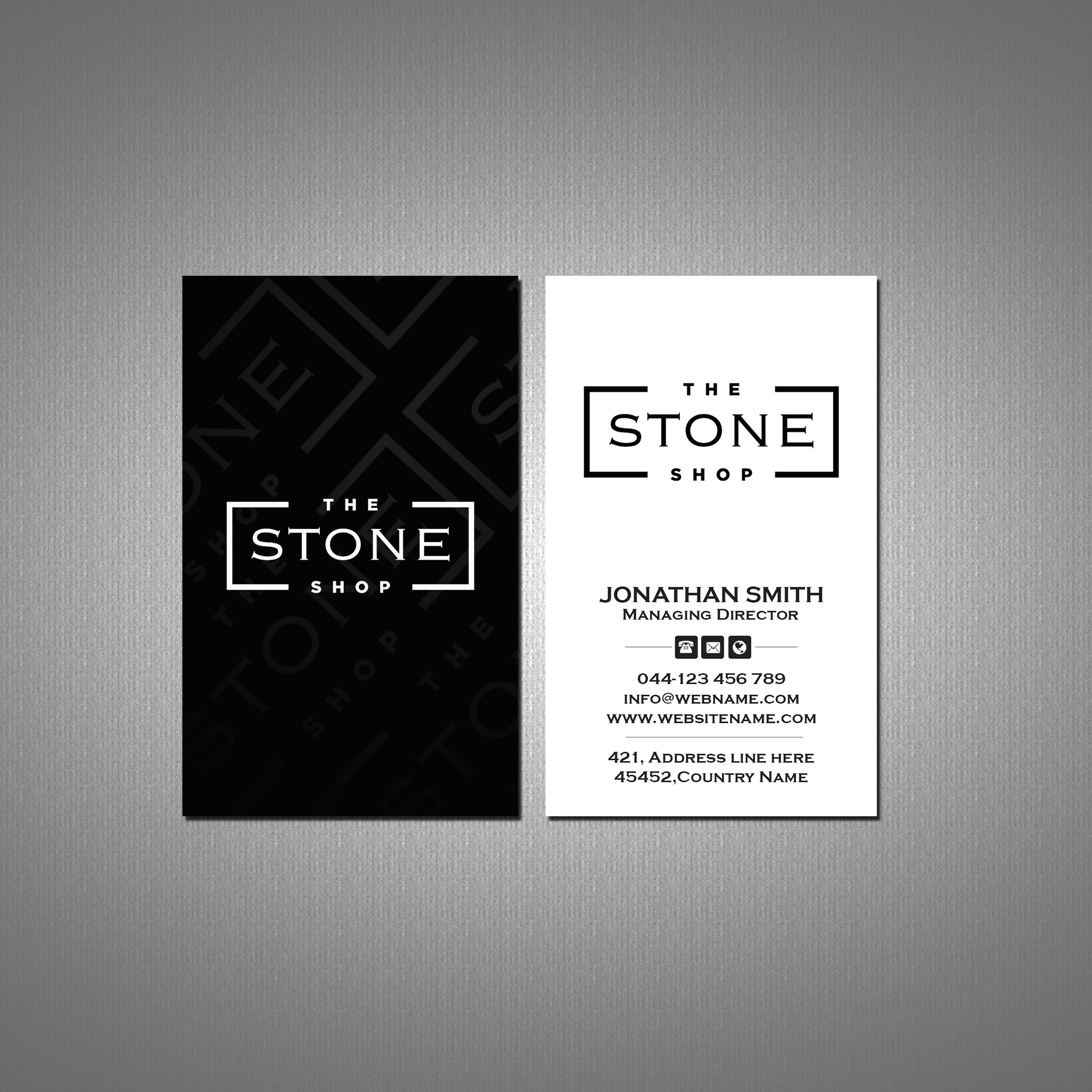 Business Card Design by Creations Box 2015 for The Stone Shop | Design #27851211
