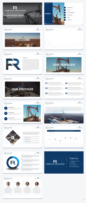 Cutting Edge Energy Company PowerPoint Design | PowerPoint-Design von pb