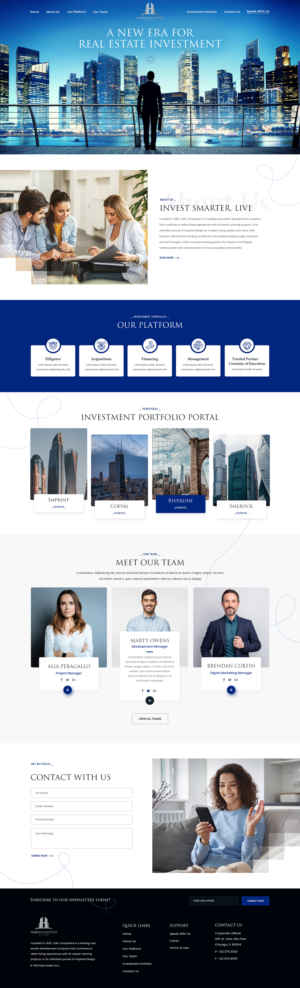 Website design and Setup for Real Estate Firm and Going Live