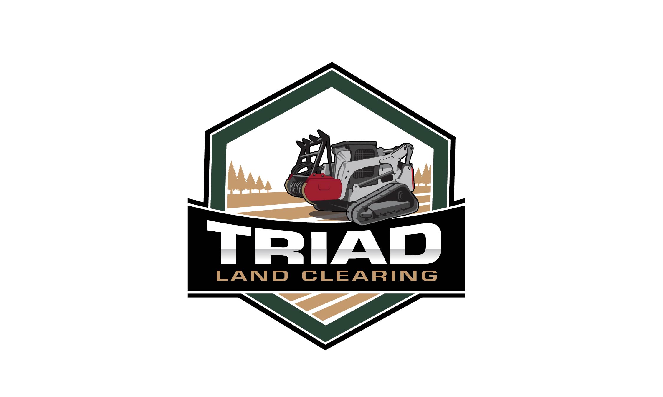 Diseño de Logo por logoQ para Triad Land Clearing  | Diseño #27877250
