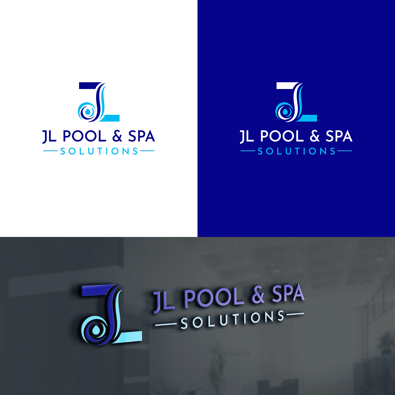 Logo Design by Radsky17 for JL Pool & Spa Solutions | Design #27861836