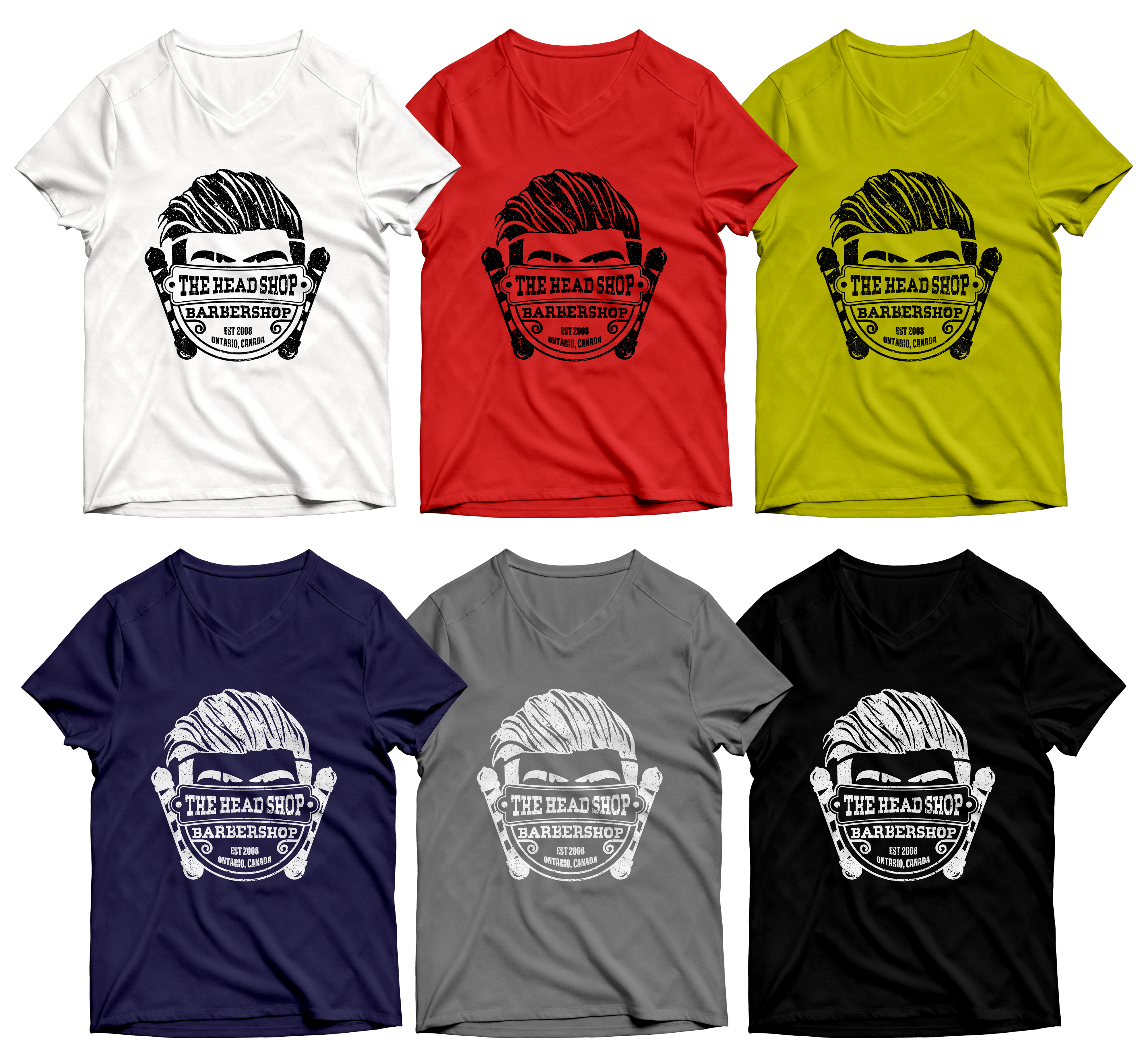 T-shirt Design by dmoeksa for The Head Shop Barbershop | Design #27881789