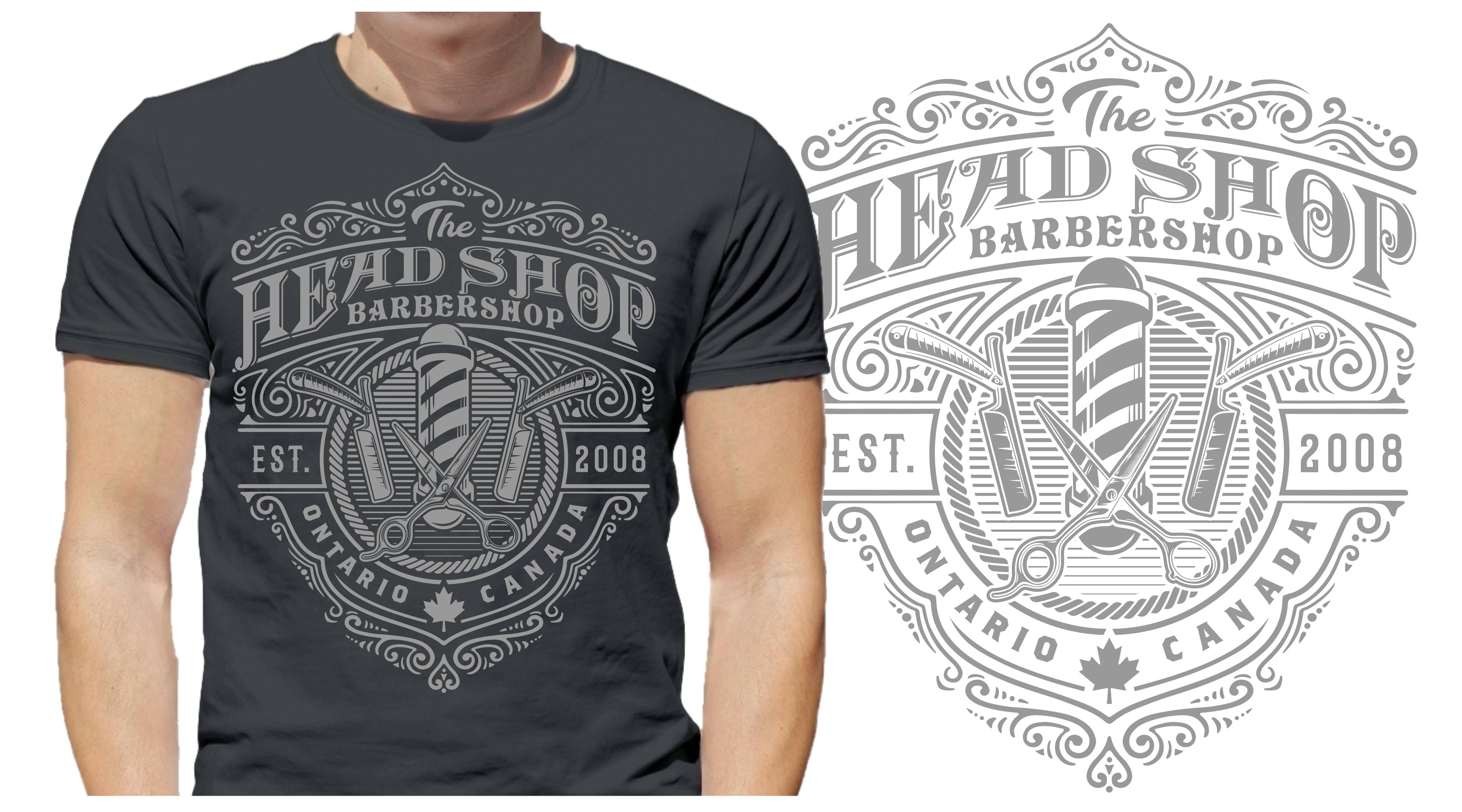 Design de T-shirt par 4 be pour The Head Shop Barbershop | Design #27882991