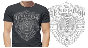 T-shirt Design by 4 be for The Head Shop Barbershop | Design: #27882991